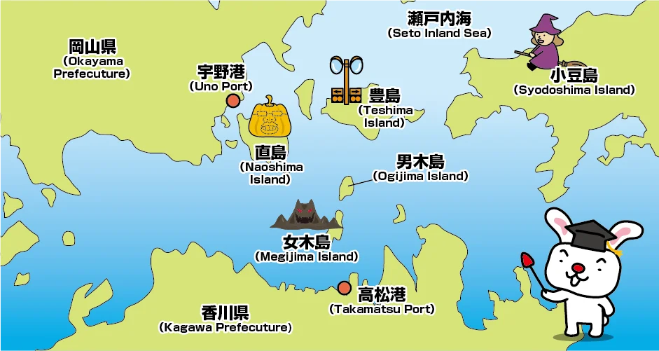 art islands map